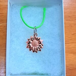 Rose Gold Sunflower Necklace